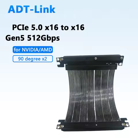 Pcie 5.0 X16 PCI Express Riser Cable 90 Degree Upright Newest GPU RTX 5090 Video Card Mini ITX Chass