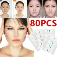 40 Pcs/Set V-Shape Invisible Thin Face Stickers Face Facial Line Wrinkle Sagging Skin Face Lift Up F