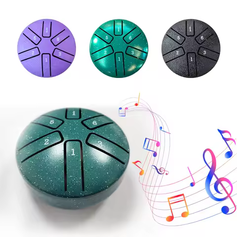 3 Inches 6 Notes Rain Drum for Outside Rain Drum Instrument Steel Tongue Drum Mini Handpan Drum for 