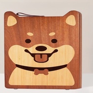 Cutting Board Wood Kitchen Board Cutting Chopping Board Antibacterial Solid Wood Ebony Shiba Inu Thi