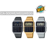 Casio Edgy Collection CA-500WEGG-1B / CA-500WEG-1A / CA-500WE-1A Stainless Steel Calculator Watch