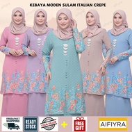 Baju Kebaya Moden Sulam Labuh Ironless | Kebaya Labuh