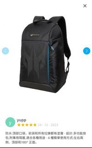全新Acer 宏碁 Predator 筆記型電腦 專用背囊