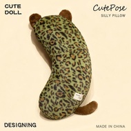 Ready stock Leopard Print Cat Cute Pillow Office Seat Cushion Table Sleeping Nap Pillow Living Room 