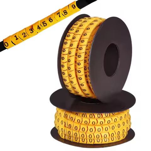 1pcs 1.5mm/2.5mm/4mm/6mm Square Number Tube Cable Marker Colorful Mark Wire Markers cabe marker 0-9 