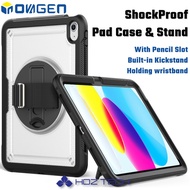 INOVAGEN Tablet i-Pad Case With built-in Rotatable Stand,Holding Wristband,With Pen Slot,Suit For i-Pad 10, Air 5, Pro 11'' Military ShockProof,Durable Pad Cover