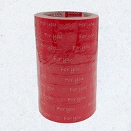 เทป For you (ยกแถว 10 ม้วน) เทปกาว เทปติดกล่องขนม 15 มิล x 45 หลา