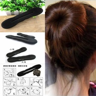 [Cutewomen2020] 2pcs 17.5cm/22.5cm Black Hair Styling Bun Curler Maker Ring Magic Sponge Clip Foam D