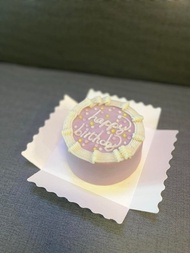 限自取 三日前預定 巴克叔叔 4吋粉紫簡約 寵物蛋糕 狗狗蛋糕