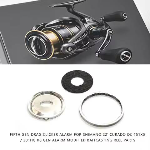 Fifth Gen Drag Clicker Alarm For SHIMANO 22' Curado DC 151XG / 201HG K6 Gen Alarm Modified Baitcasti