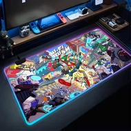 Hi-Fi Rush Mouse Pad RGB Extra Large Mouse Pad for Gaming, Smooth Surface, Non-Slip, Customizable Li