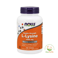 [HCM]Viên uống L-Lysine Now Food 1000mg double strength L-Lysine 100 tablets.