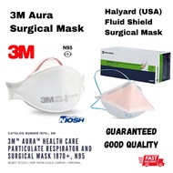3M AURA 1870+ N95 Mask | Halyard Fluidshield Level 3 N95 Surgical Mask