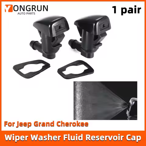 YONGRUN 1 pair Plastic Front Windshield Washer Nozzle 55079049AA 55372143AB 8265A128 for Jeep Grand 