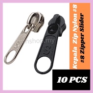 [5pcs  10 pcs] #8 Zipper Head Metal @Zip Kepala Metal