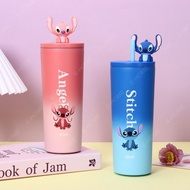 710ml Stitch & Angel Tumbler  SUS316 Stainless Steel Tumbler Cup  Cartoon 316 Stainless Steel Tumble