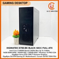 XIGMATEK D780-BK BLACK SECC ATX GAMING INTEL CORE I7-6800K 16GB RAM 256GB SSD 500GB HDD GTX-1080TI U