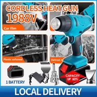 Cordless Handheld Hot Air G un with 2 Nozzles Electric Heat Gun for Makita 18V Lithium Battery Power