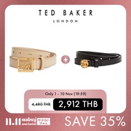 [11.11 Pre-Sale Bundle Save More!] Ted Baker Women&#39s SCRIPTT TB Script Leather Belt and Ted Baker