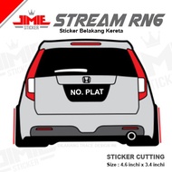 Honda Stream RN6 Train Sticker, Rear Sticker, Can Change Color And Plate Number.