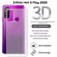 GARSKIN Sticker Carbon Infinix Hot 6 9 Play 6.82" Smart 4 3 Plus 6 6 Plus Zero 8 Skin Carbon Transpa