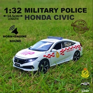 POLIS CIVIC: 1:32 Honda Civic Military Police Polis Tentera Model Diecast Toy Car