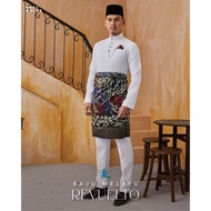 ELRAH EXCLUSIVE BAJU MELAYU REVUELTO OFF WHITE 2024 SLIM FIT CEKAK MUSANG