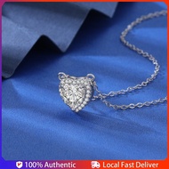 Luxury Heart Pendant Necklace pt950 simulated diamond collarbone chain luxury heart pendant necklace