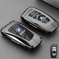 PuraAutoRepair Metal Key Cover Case Remote Key Fob Cover Keychain For BMW Key Bag 1 Series 3 Series 