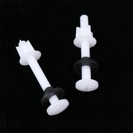 HH 2 Pcs Plastic Toilet Seat Hinge Repair Bolts + Fitting Screws +Washers Kit For Home Bathroom Acce