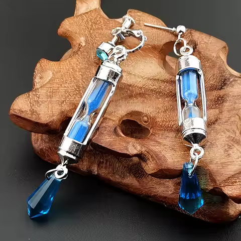 Anime The Case Study of Vanitas Vanitas Earrings No Karte Props Hourglass Earrings Ear Cuff Studs Cl