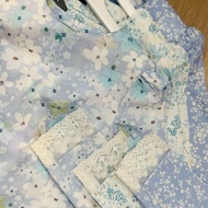 SISVE FASHION BAJU KURUNG-LAVENDER FLORAL CLASSIC DESIGN BAJU KURUNG MODERN SULAM