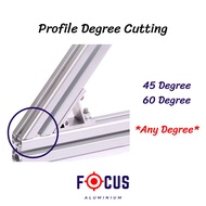 45 / 60 Degree Cutting Aluminium Profile Degree Cutting Extra Machining