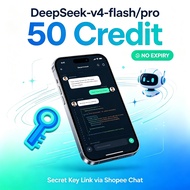 DeepSeek‑v4‑flash/pro | 50 points quota, usage tutorial sent via Shopee chat, NO EXPIRY for AI chat 