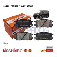 Genuine Nisshinbo Rear Brake Pads with SHIMS for Isuzu Trooper (1992 ~ 2003)