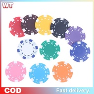 [WT] 10 Pcs ABS Plastic   Casino Texas Hold'em  Metal Coins 11.5g   Game Chip Set Accessories [COD]