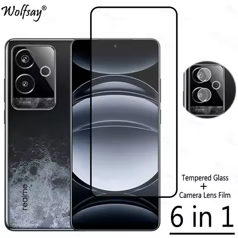 Full Cover Tempered Glass For Realme GT 6 China Screen Protector Realme GT 6 China Camera Lens Film 