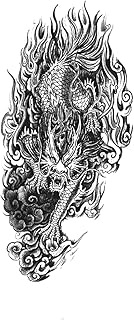 Temporary Tattoo,Kirin TH-GZXQB-011,Kirin Tattoos,Real Tattoo Look,Water-Resistant,Lasts 1-2 Weeks,R