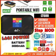 Portable Wireless Wifi Router 4G LTE Pocket Wifi Mifi LT600 LCD Siap Mod Modem Support Unlimited Hotspot Mini WIFI Modem