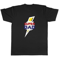 2025 Dad Mens Tshirt Lightning Bolt Super Dad Fathers Day Birthday Tee Gift