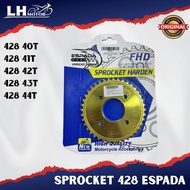 SPROCKET ESPADA FHD FULL GOLD RS150 RSX150 40T 41T 42T 43T 44T UNCLE SPANAR LHMOTOR