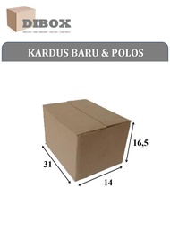 KARDUS / BOX KARTON POLOS UKURAN 31 x 14 x 16,5 CM SINGLE WALL