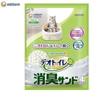 猫砂 シリカゲル デオトイレ 取りかえ専用 消臭サンド 4　ネコ砂 1週間消臭抗菌デオトイレ 猫トイレ トイレ用品 ユニチャーム