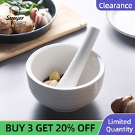 SWEEJAR 300ml Ceramic Mortar and Pestle Set Pill Crusher Spice Herb Grinder