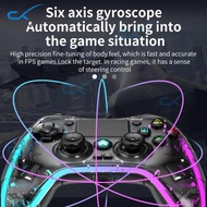 Wireless Game Controller Compatible For Ps4 Game Console Bluetooth-compatible Gamepad Joystick With RGB Light