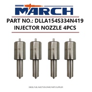 4pcs Fuel Injector Nozzle 105015-4190 DLLA154S334N419 for Hitachi EX200 ISUZU 4BD1 6BD1 6BD1T 5.8L