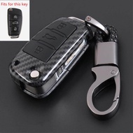 Carbon Fiber Car-styling Auto Protection Key Shell Cover Case For Audi A3 8l 8p A4 B6 B7 B8 C6 4f Rs3 Q3 Q7 Tt 8l 8v S3