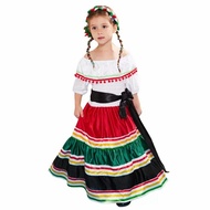 MEXICO MEXICAN DANCER COSTUME MEXICAN country children's COSTUME halloween 2