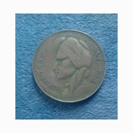 Uang Koin Kuno 25 Sen Diponogoro 1952 Belakang Polos