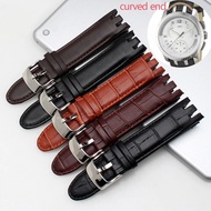 42u 21mm High Quality Curved End Genuine Leather Watch Strap For Swatch YRS403 412 402G Watche jq9